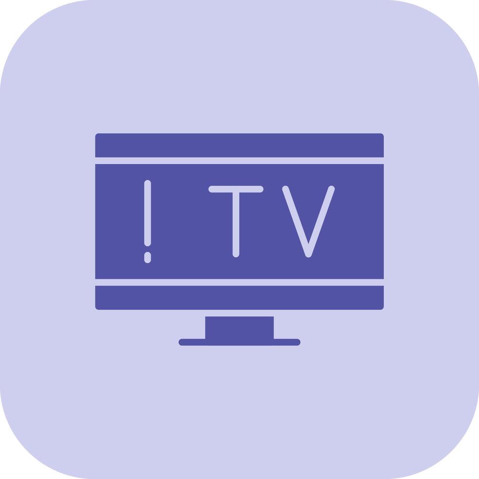 Tv Glyph Tritone Icon vector