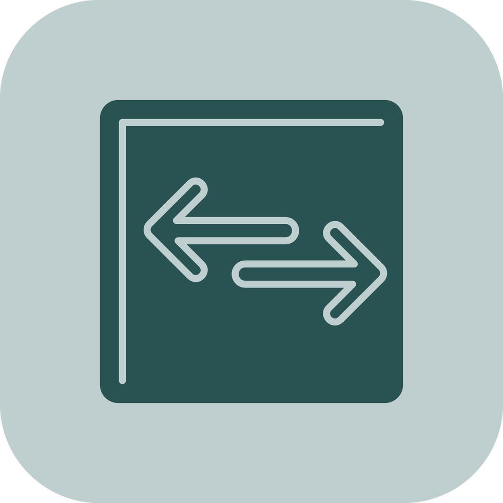 Opposite Arrow Glyph Tritone Icon vector