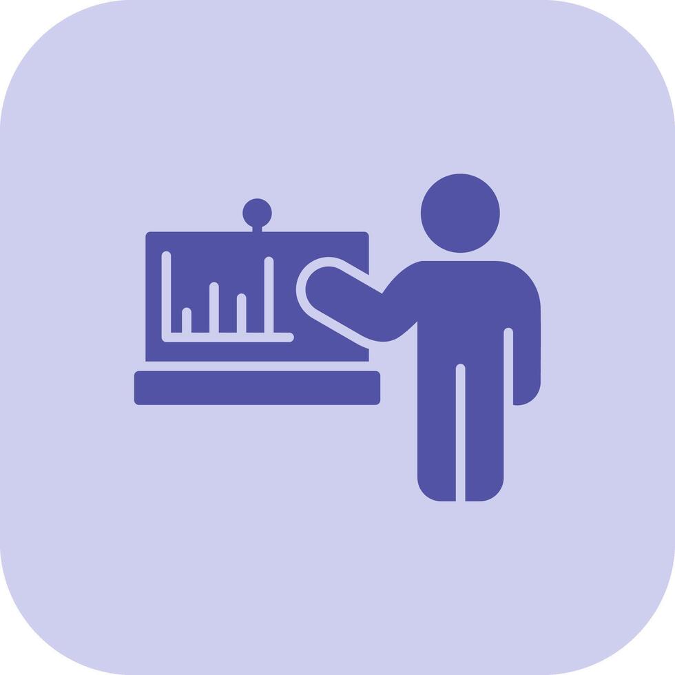 Presentation Glyph Tritone Icon vector