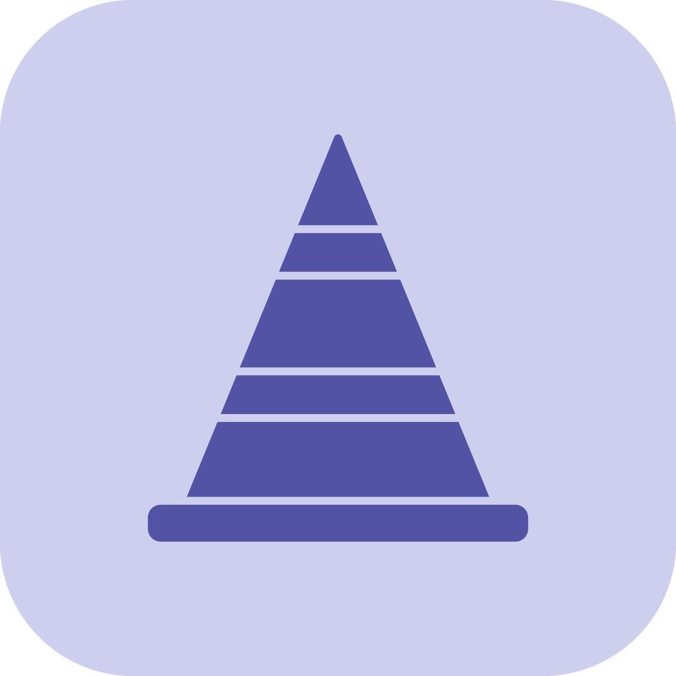 Cone Glyph Tritone Icon vector