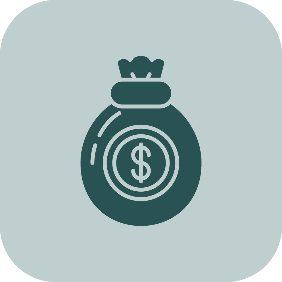 Money Bag Glyph Tritone Icon vector