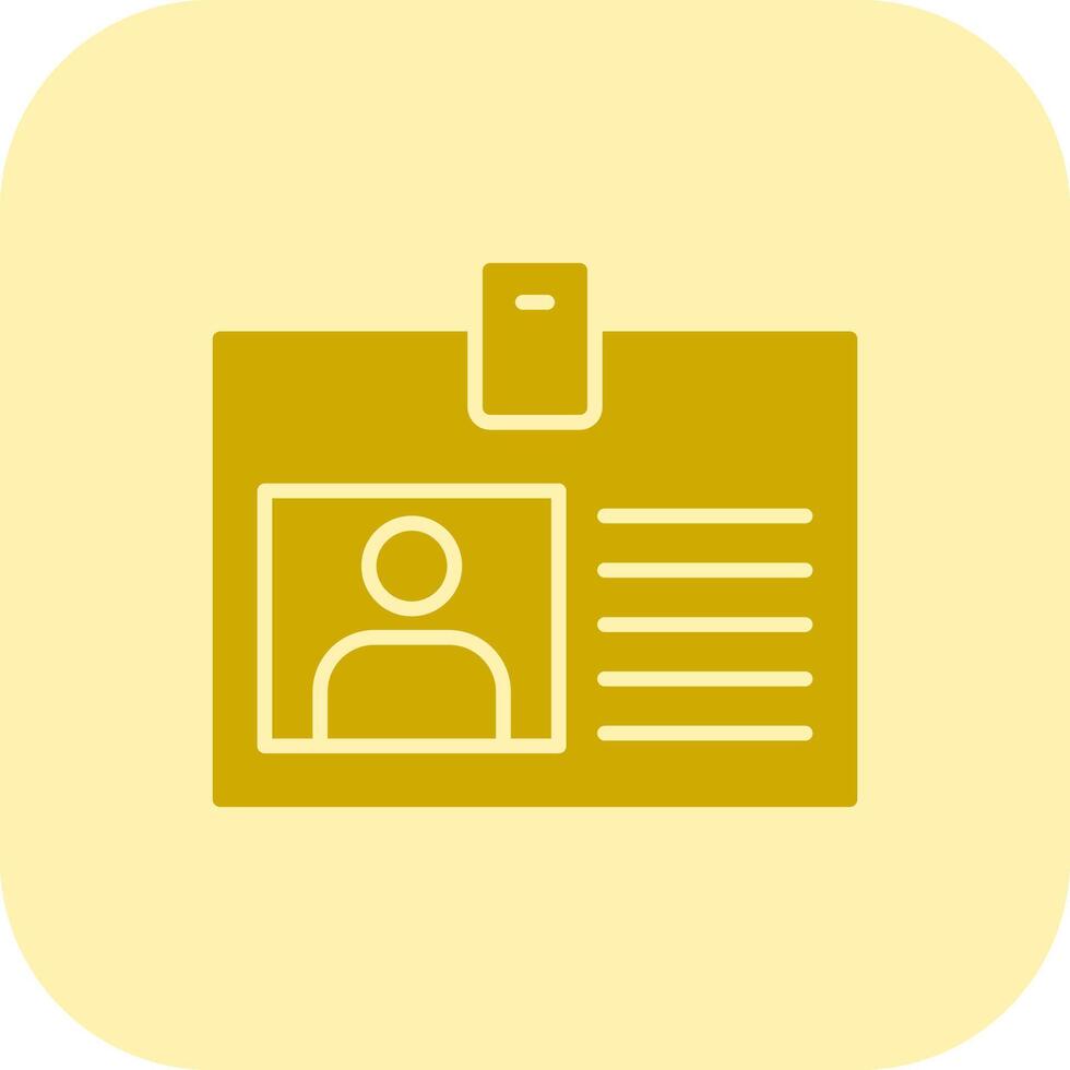 Id Card Glyph Tritone Icon vector