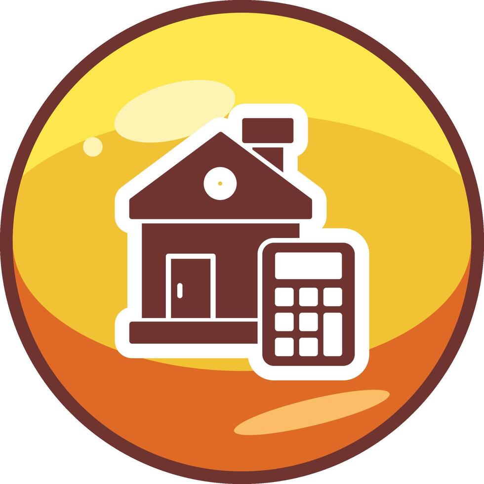 House Cost Calculator Vector Icon