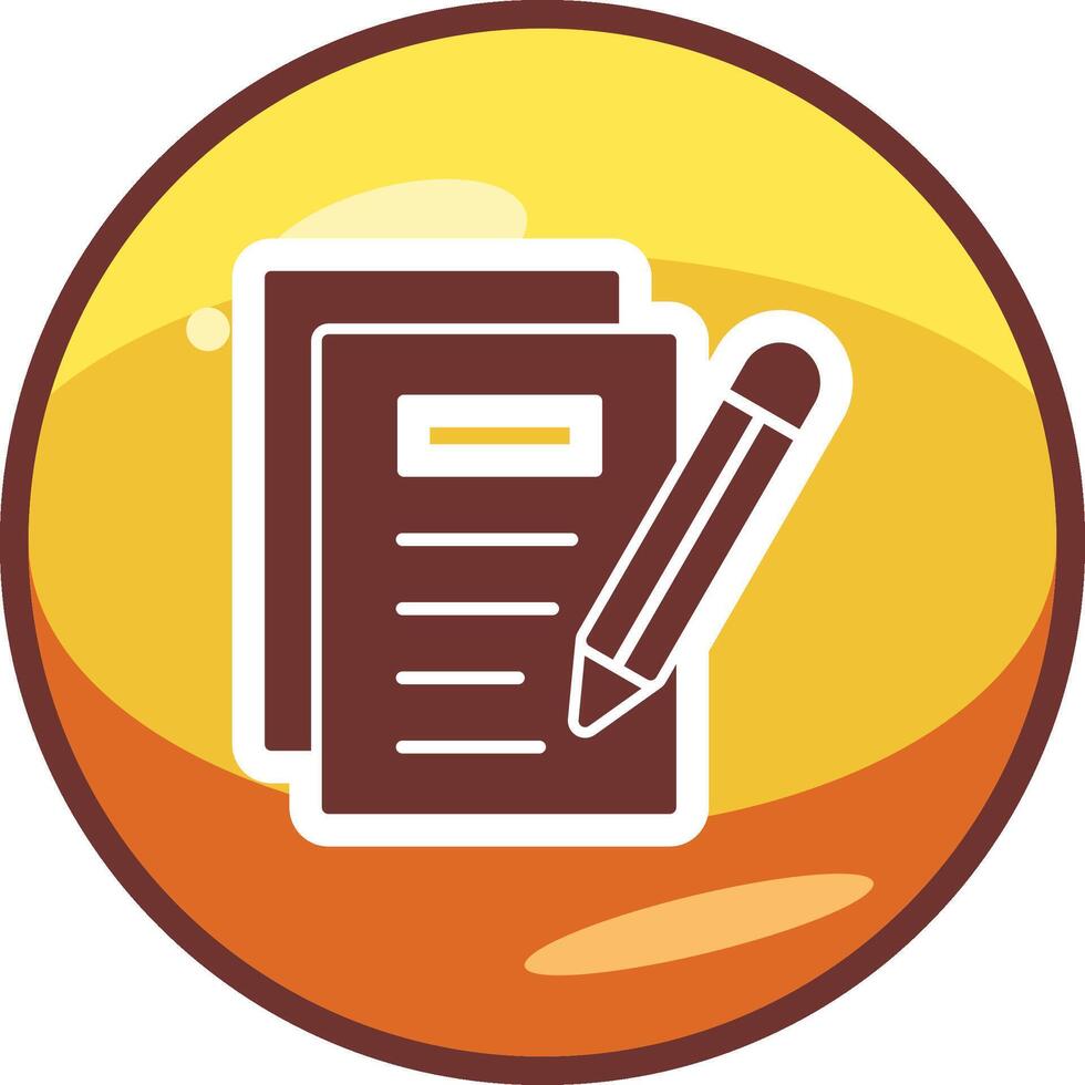 Notes Writing Vector Icon