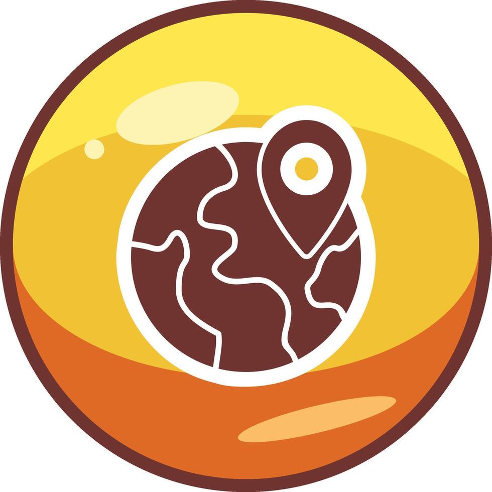 Globe Location Vector Icon