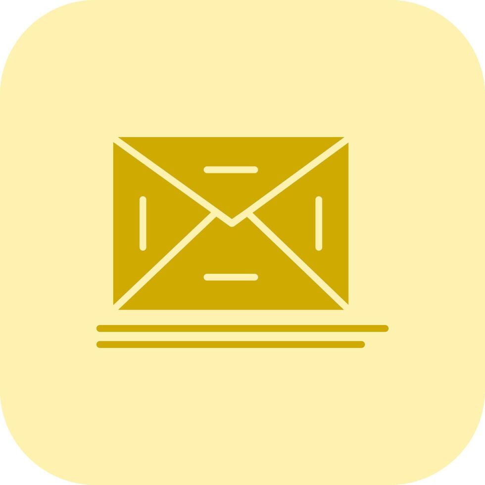 Envelope Glyph Tritone Icon vector