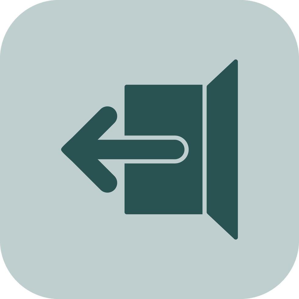 Logout Glyph Tritone Icon vector