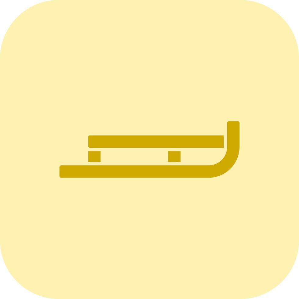 Sled Glyph Tritone Icon vector