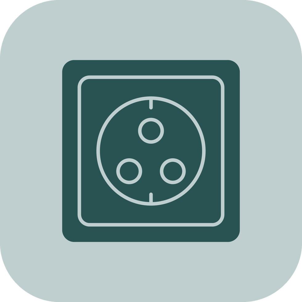 Wall Socket Glyph Tritone Icon vector