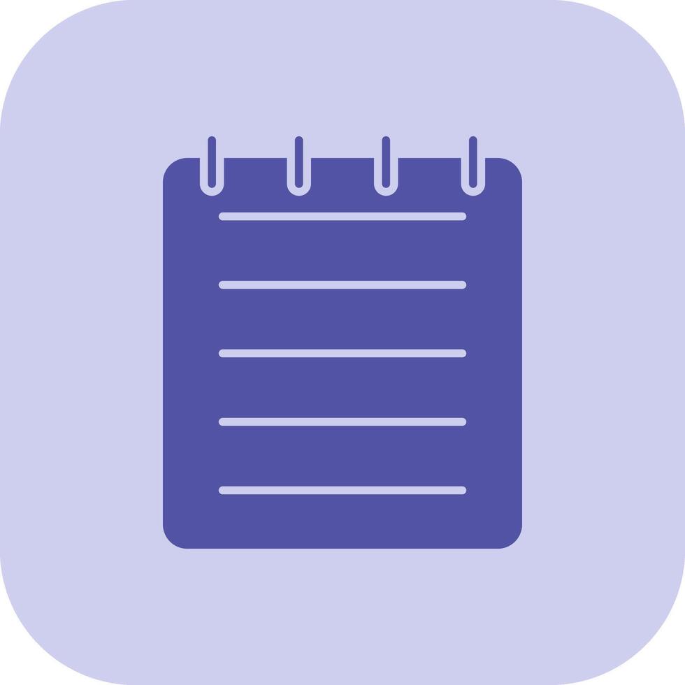Note Glyph Tritone Icon vector