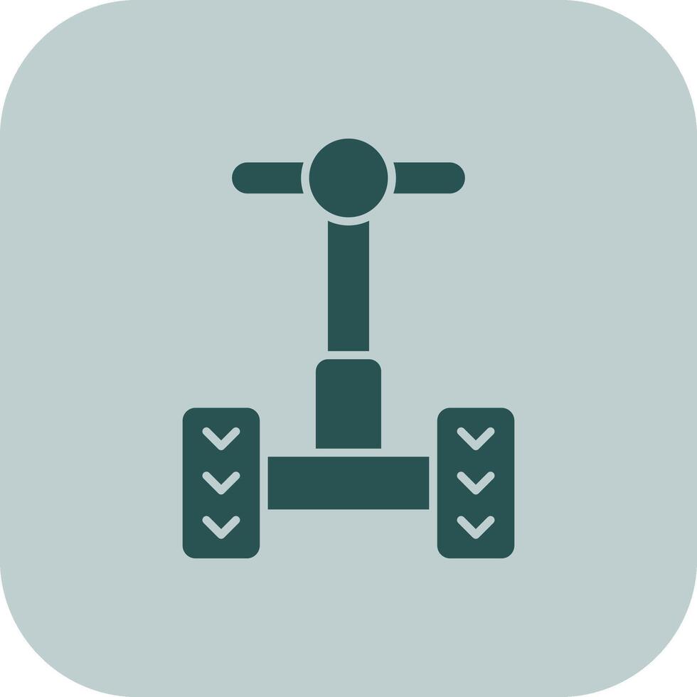 Segway Glyph Tritone Icon vector