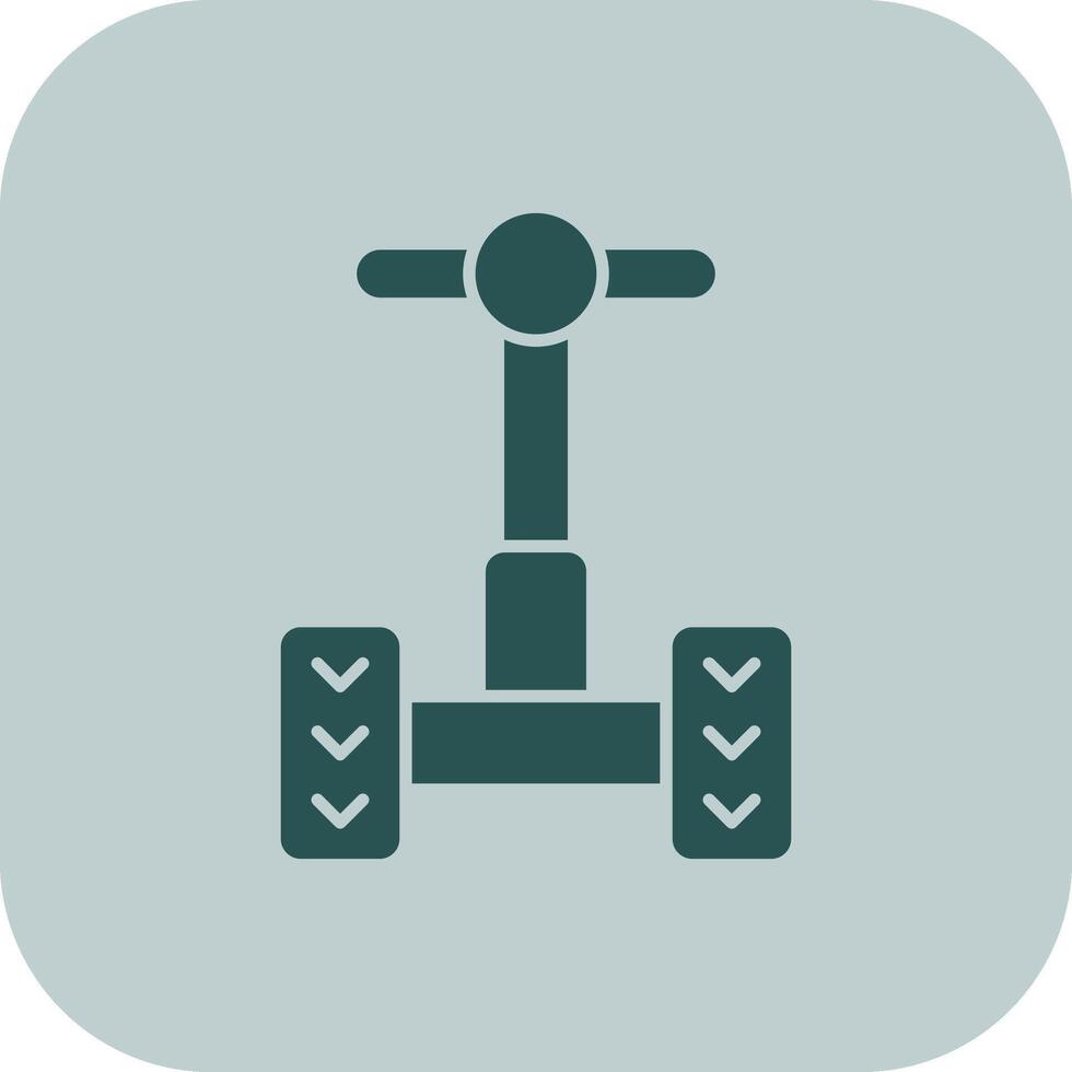 Segway Glyph Tritone Icon vector