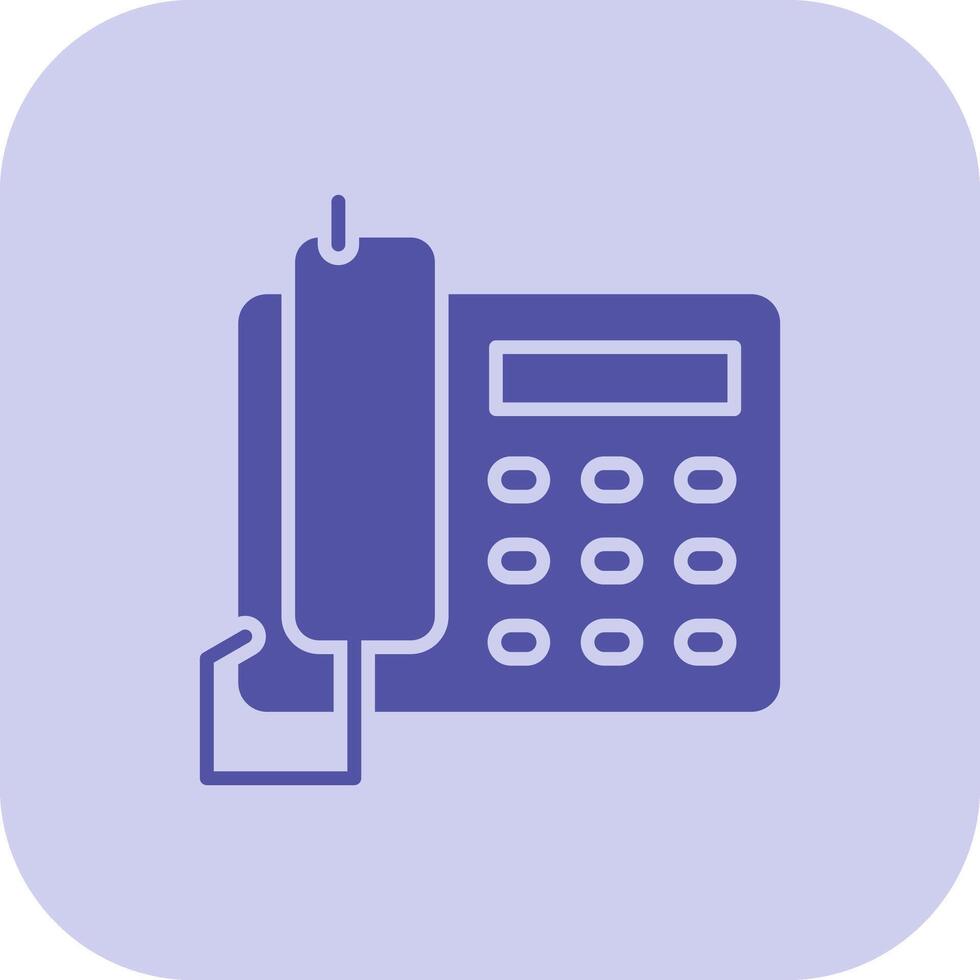 Telephone Glyph Tritone Icon vector