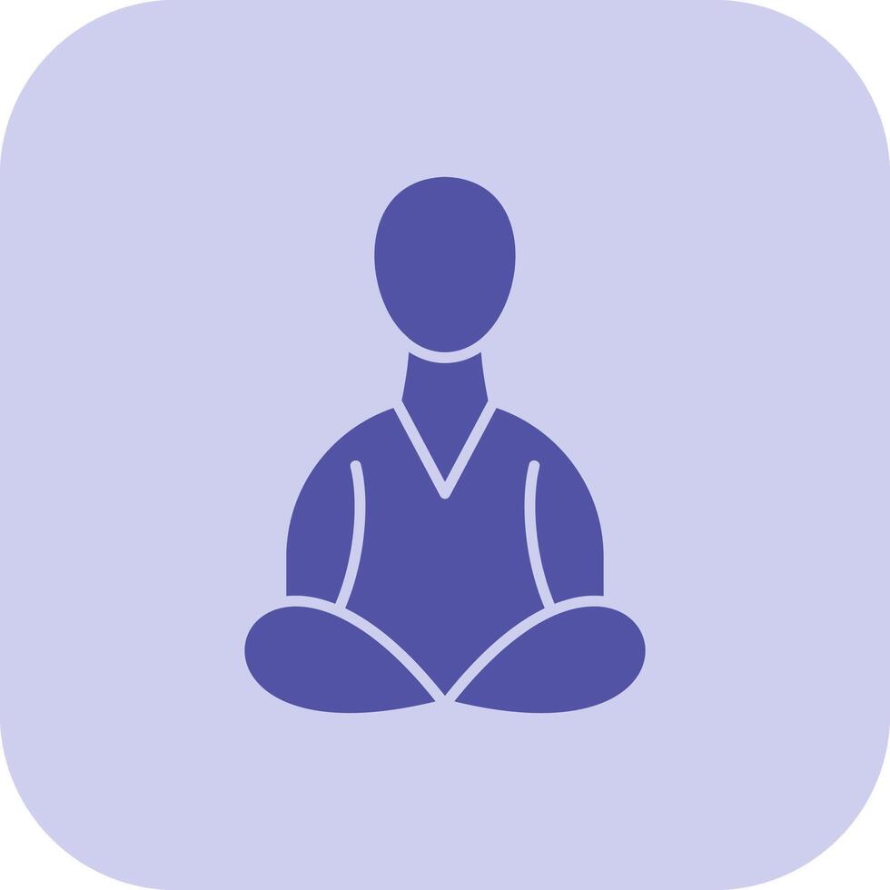 Meditation Glyph Tritone Icon vector