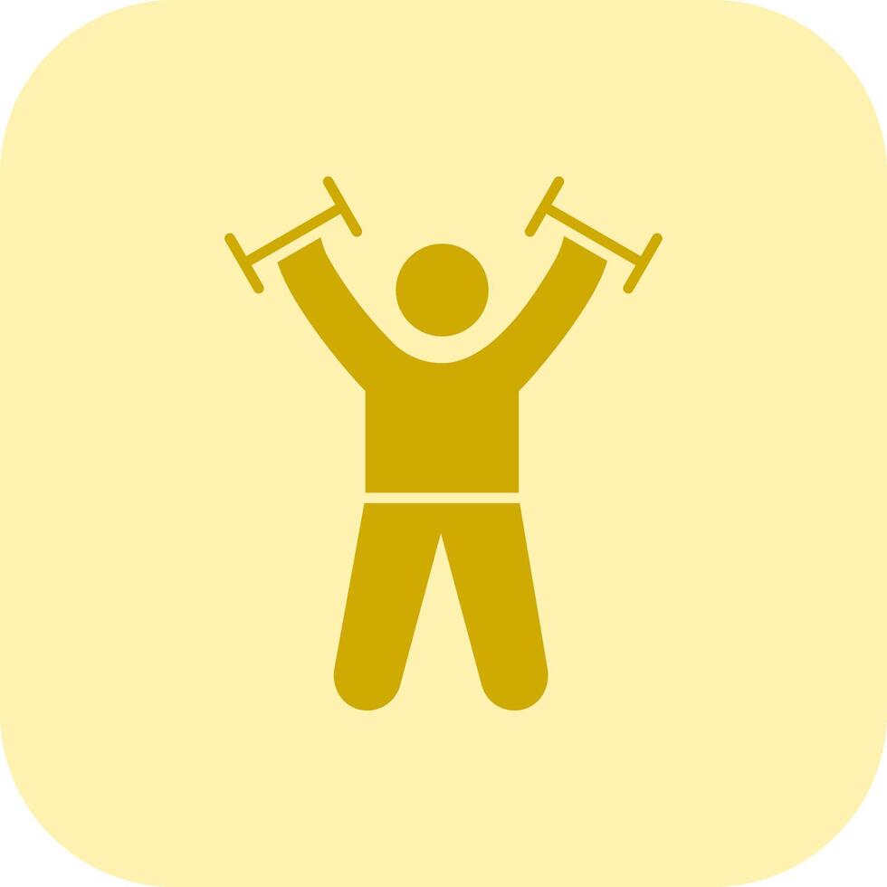 Exercise Glyph Tritone Icon vector