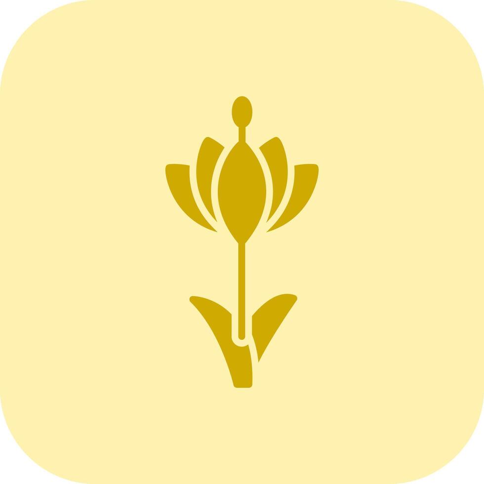 Saffron Glyph Tritone Icon vector