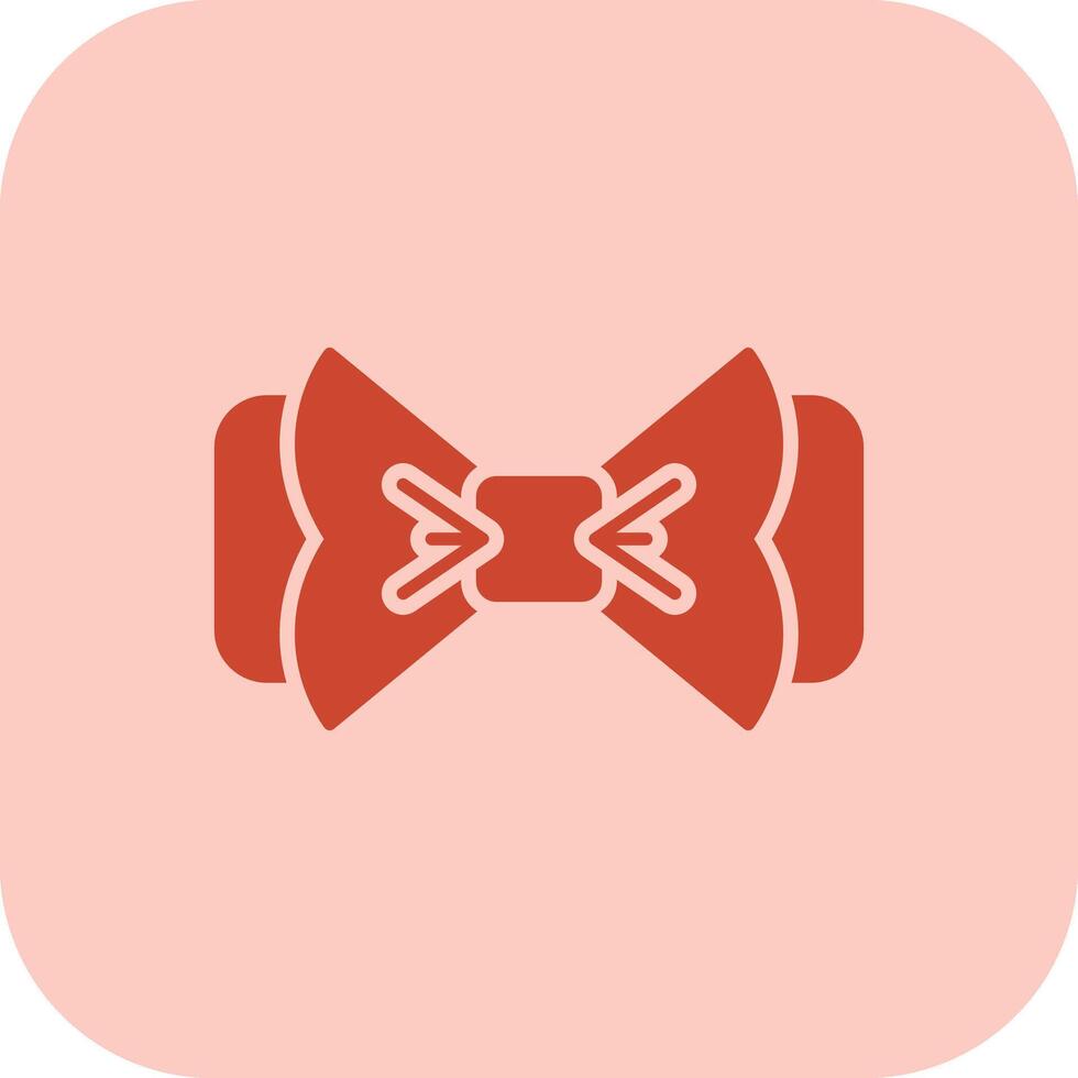 Bow Tie Glyph Tritone Icon vector