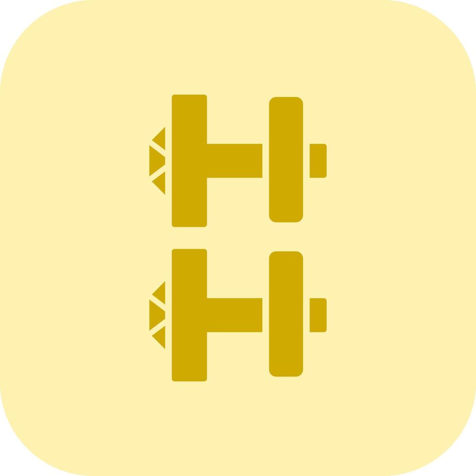 Cuff Links Glyph Tritone Icon vector