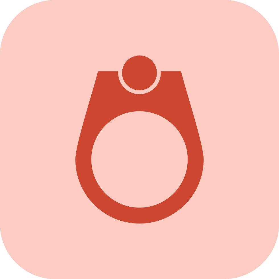 Mens Ring Glyph Tritone Icon vector