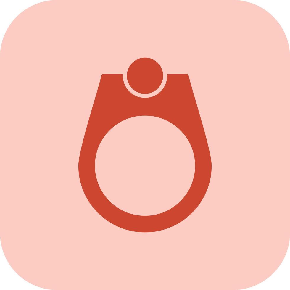 Mens Ring Glyph Tritone Icon vector