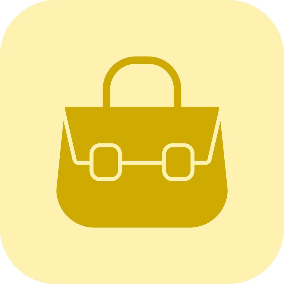 Shoulder Bag Glyph Tritone Icon vector