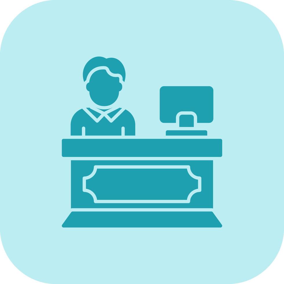 Reception Glyph Tritone Icon vector