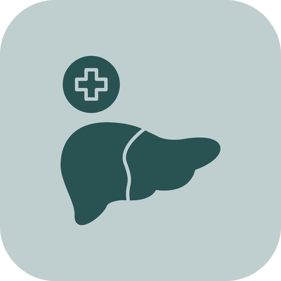 Liver Glyph Tritone Icon vector