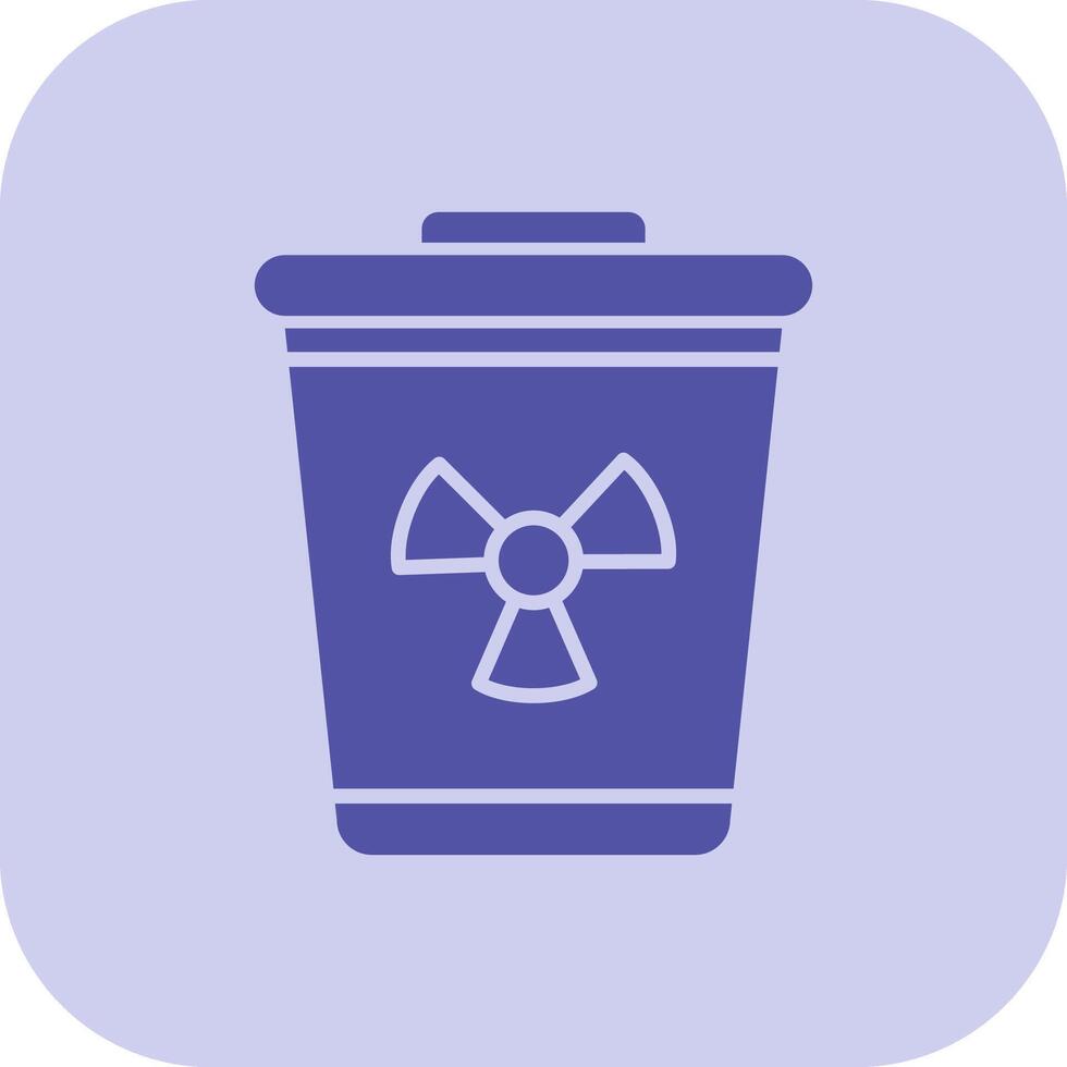 Toxic Waste Glyph Tritone Icon vector