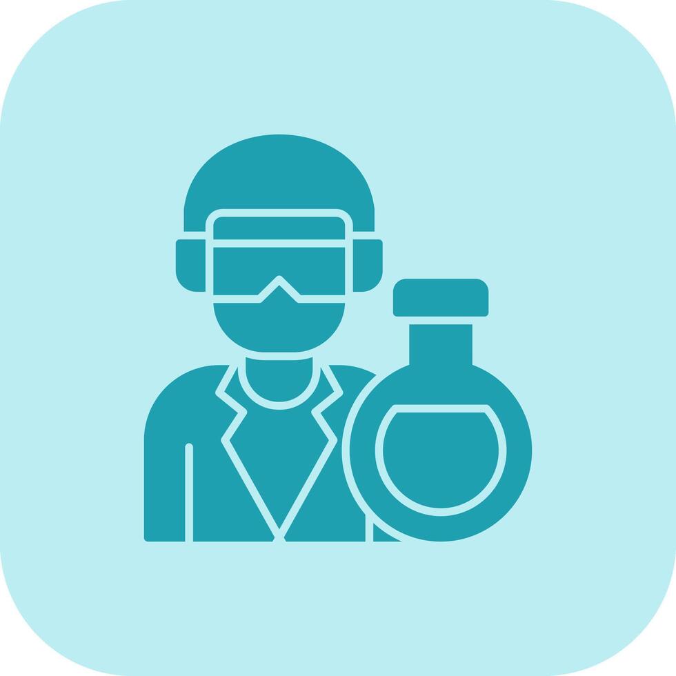 Chemist Glyph Tritone Icon vector