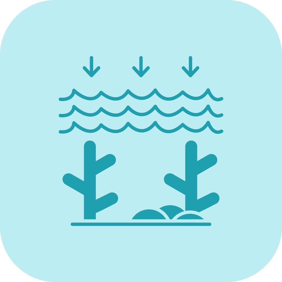 Ocean Acidity Glyph Tritone Icon vector