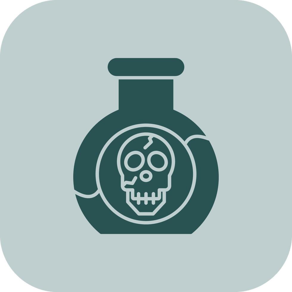 Poison Glyph Tritone Icon vector