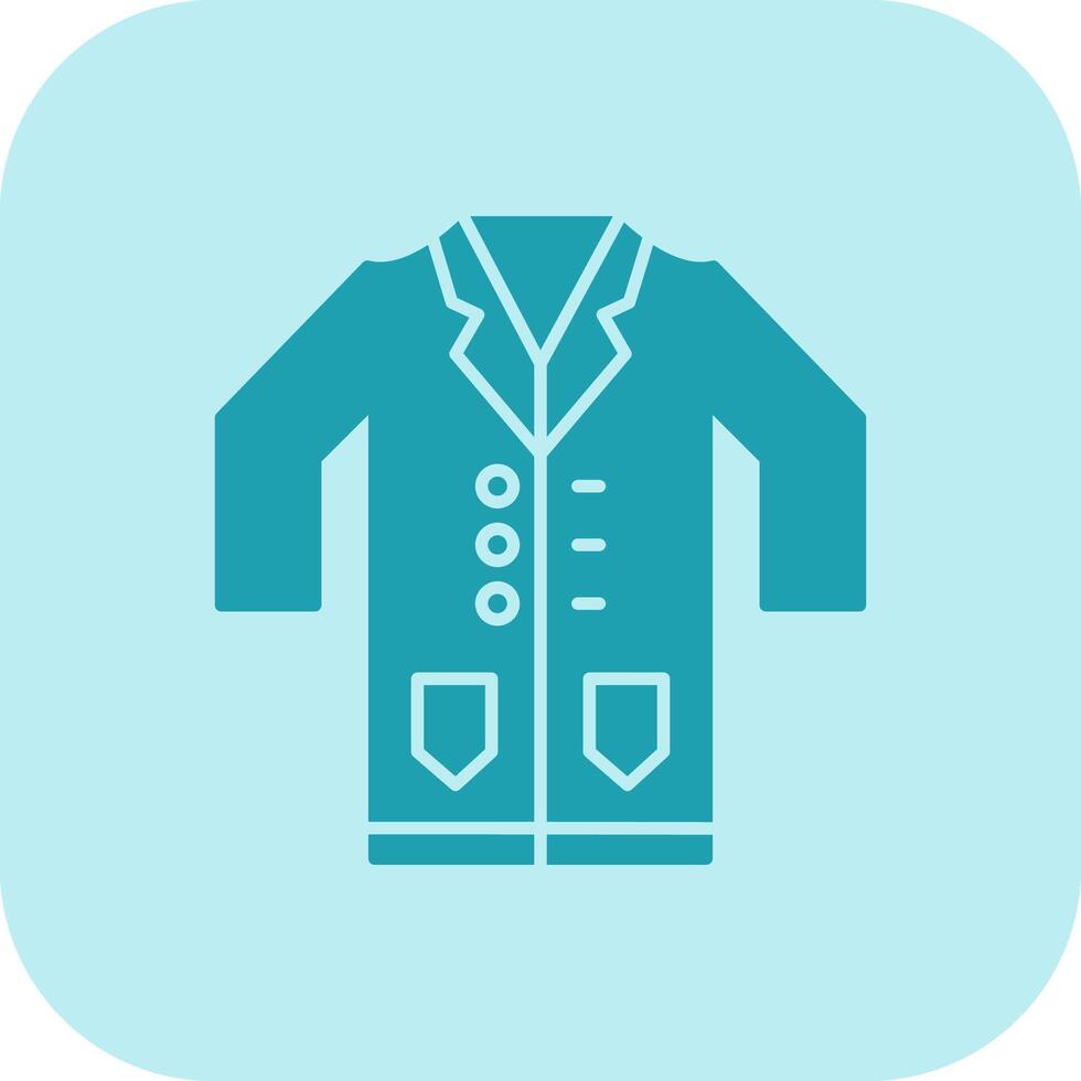 Lab Coat Glyph Tritone Icon vector