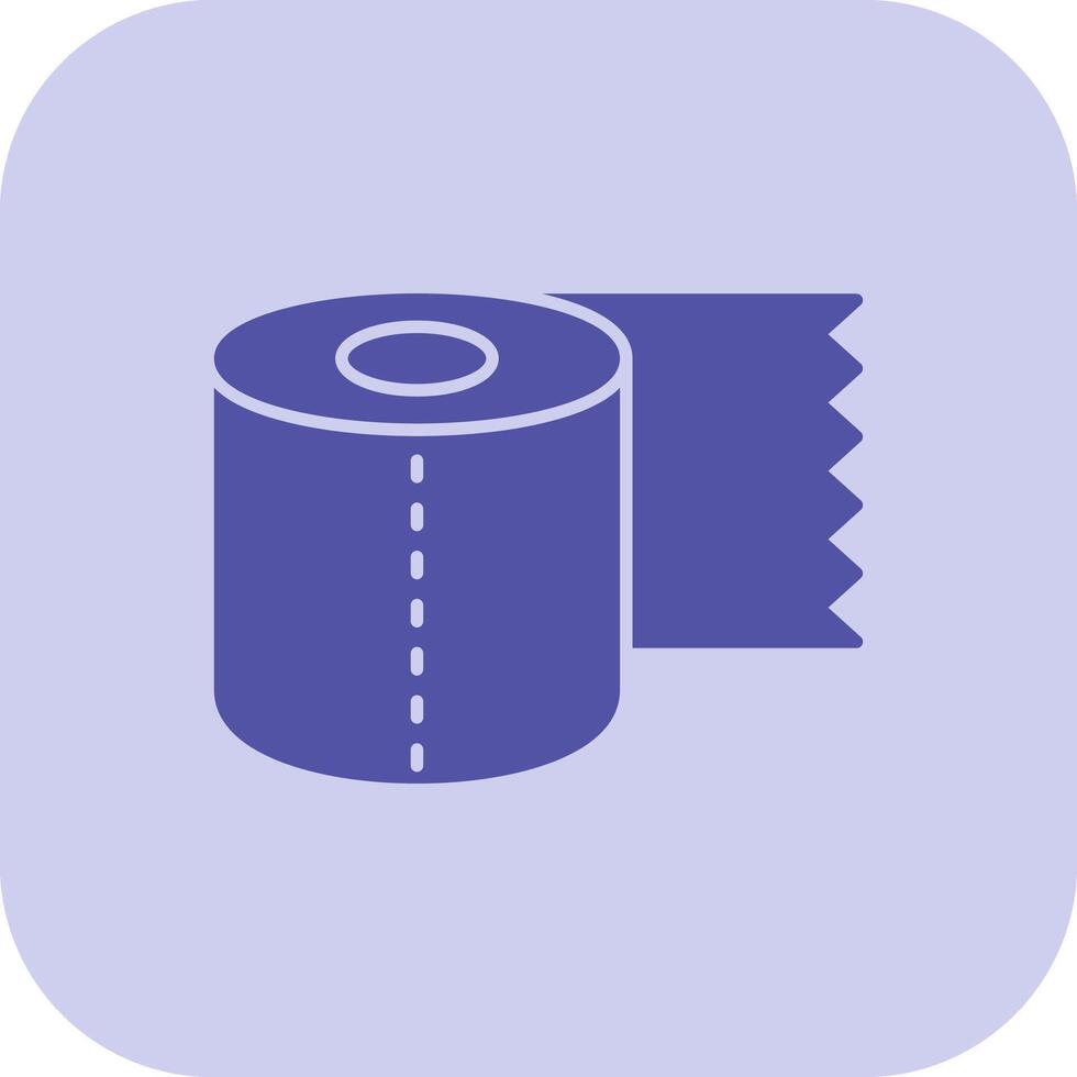 Toilet Paper Glyph Tritone Icon vector