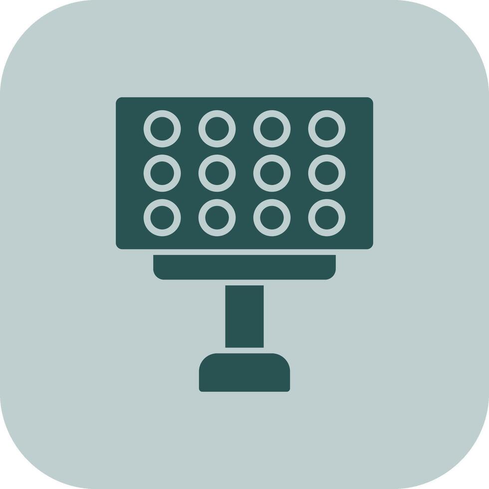 Stadium Lights Glyph Tritone Icon vector
