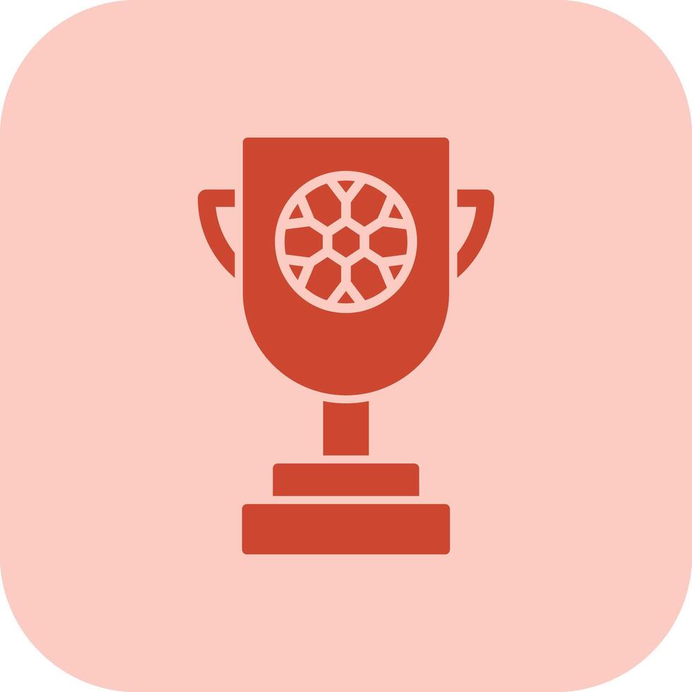 Trophy Glyph Tritone Icon vector