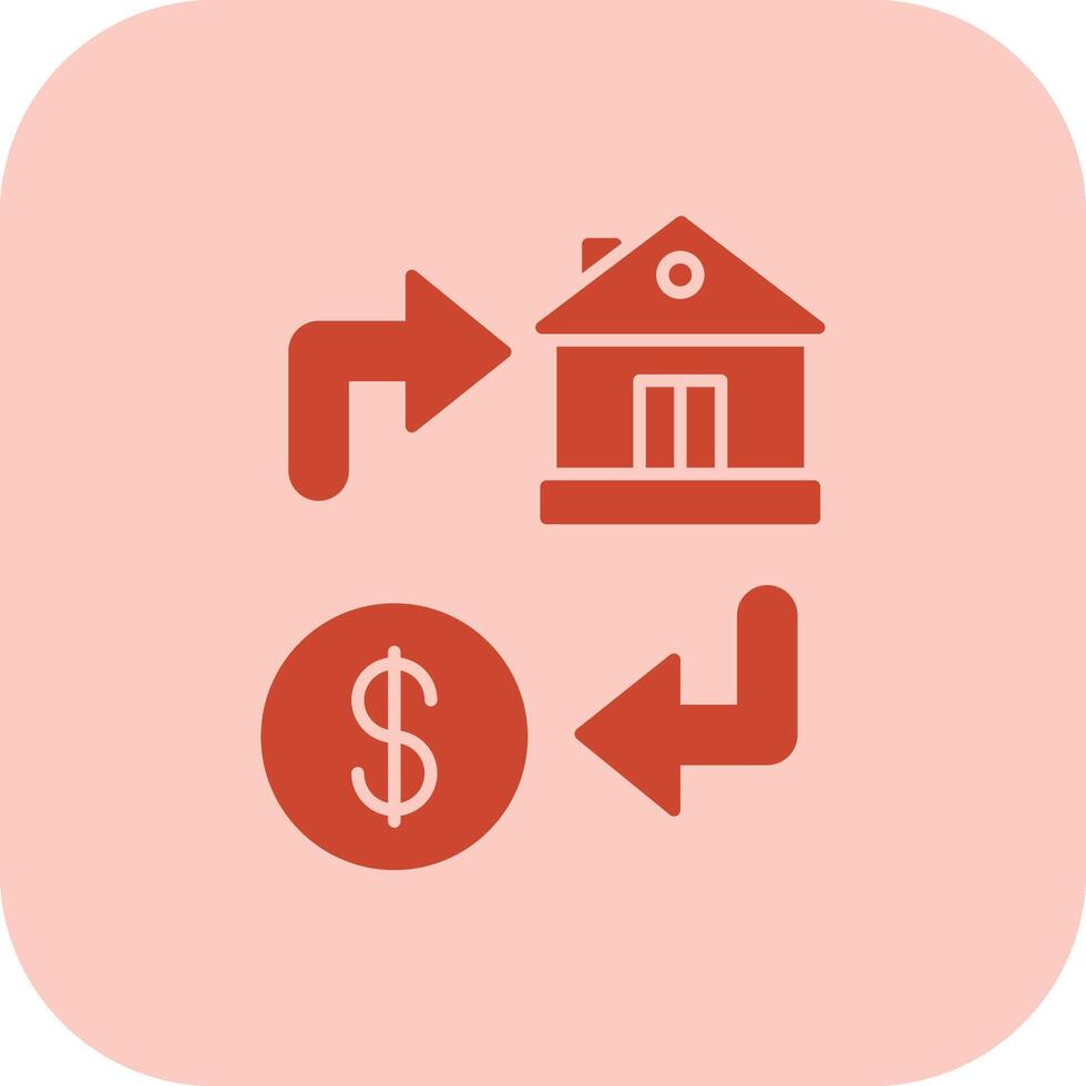 Property Exchange Glyph Tritone Icon vector