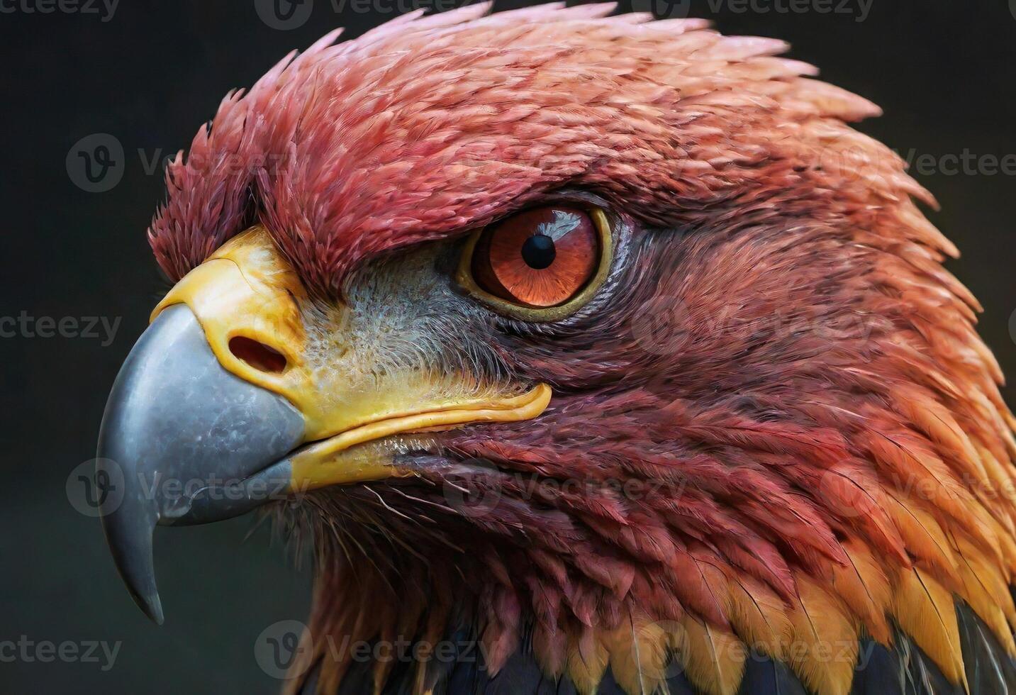 AI generated A majestic eagle with piercing eyes photo