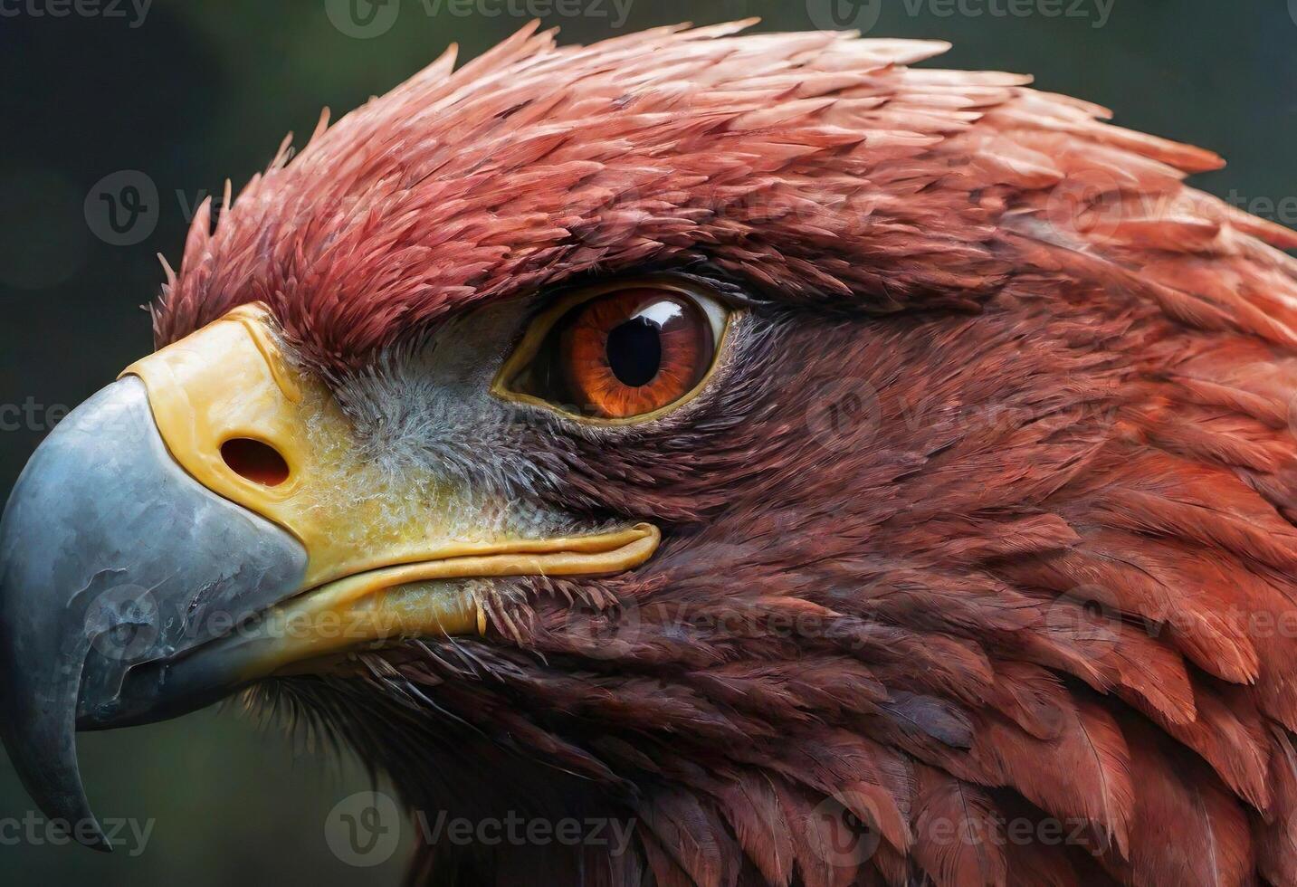 AI generated A majestic eagle with piercing eyes photo