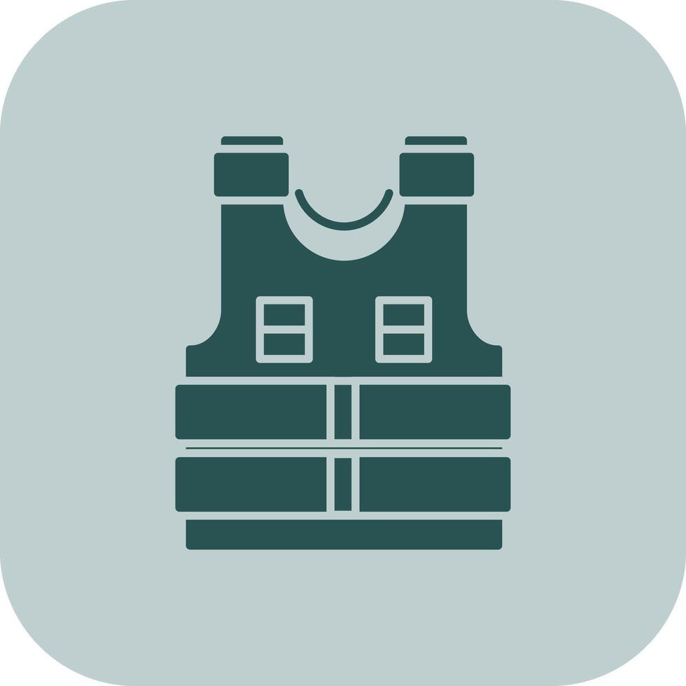 Police Vest Glyph Tritone Icon vector