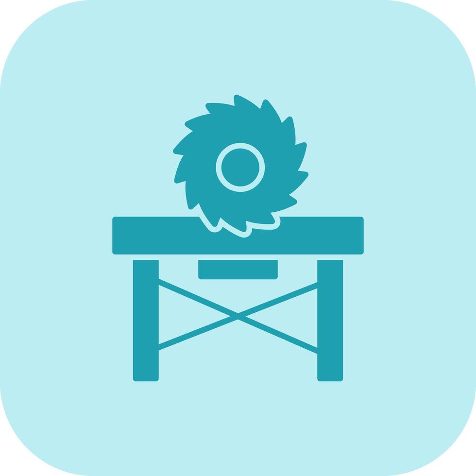 Circular Saw Glyph Tritone Icon vector