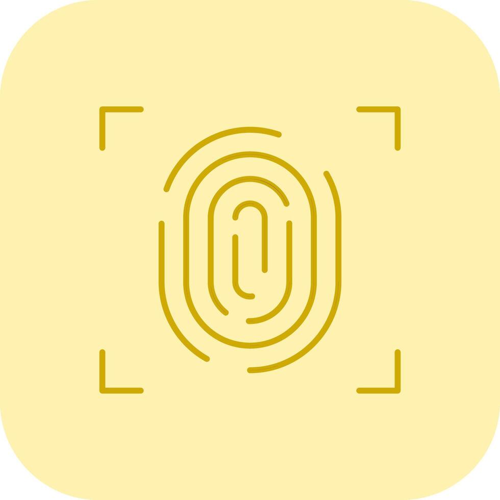 Fingerprint Glyph Tritone Icon vector