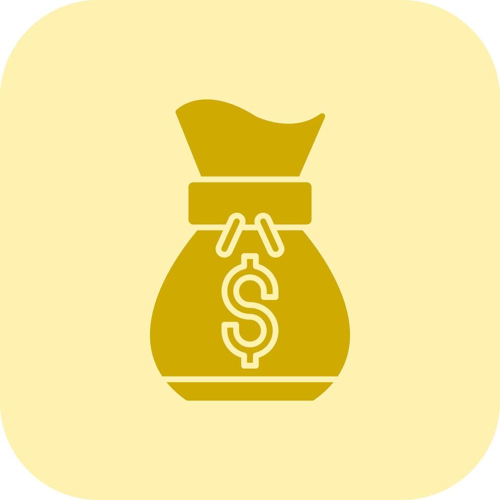 Money bag Glyph Tritone Icon vector