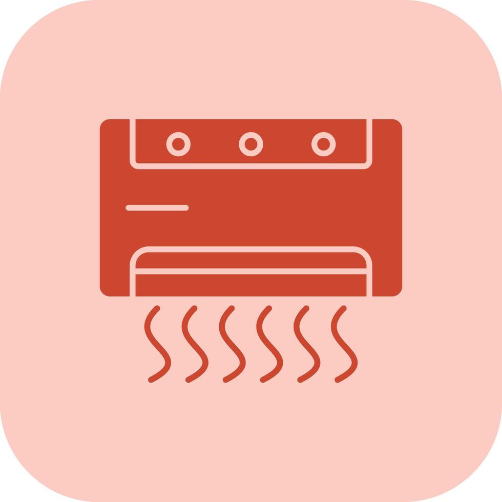 Air Conditioner Glyph Tritone Icon vector