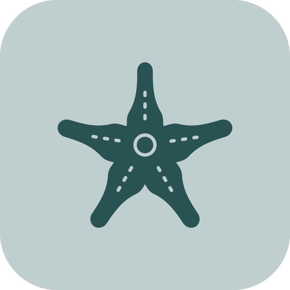 StarFish Glyph Tritone Icon vector