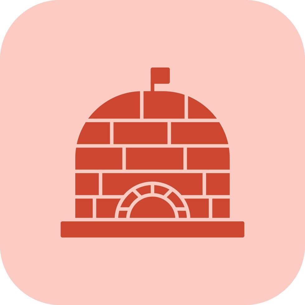 Igloo Glyph Tritone Icon vector