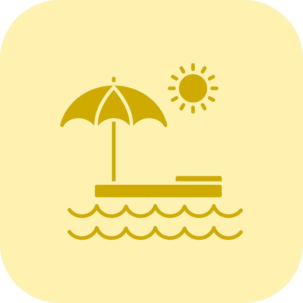 Summer Glyph Tritone Icon vector