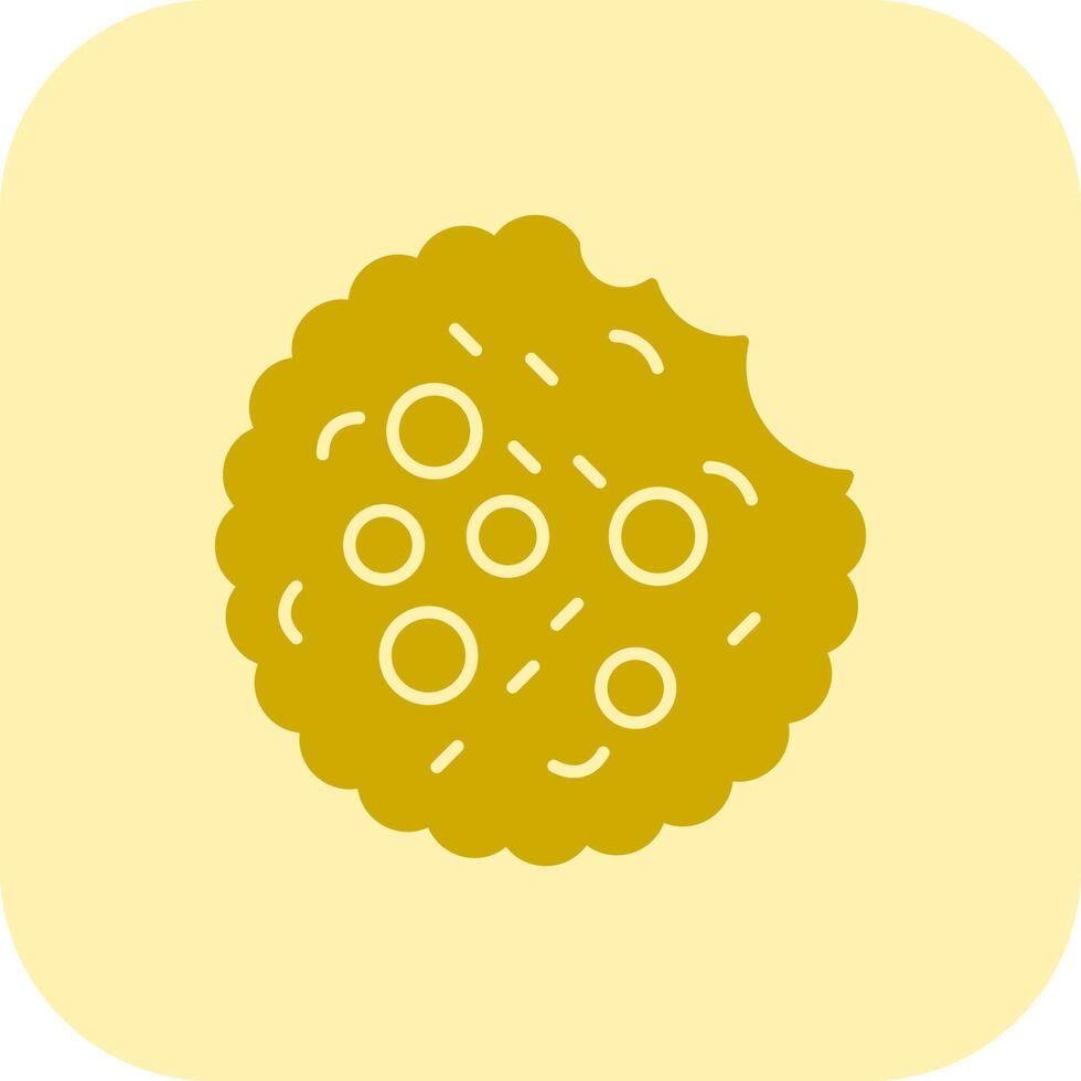 Cookie Glyph Tritone Icon vector