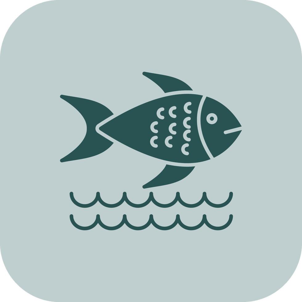 Fish Glyph Tritone Icon vector