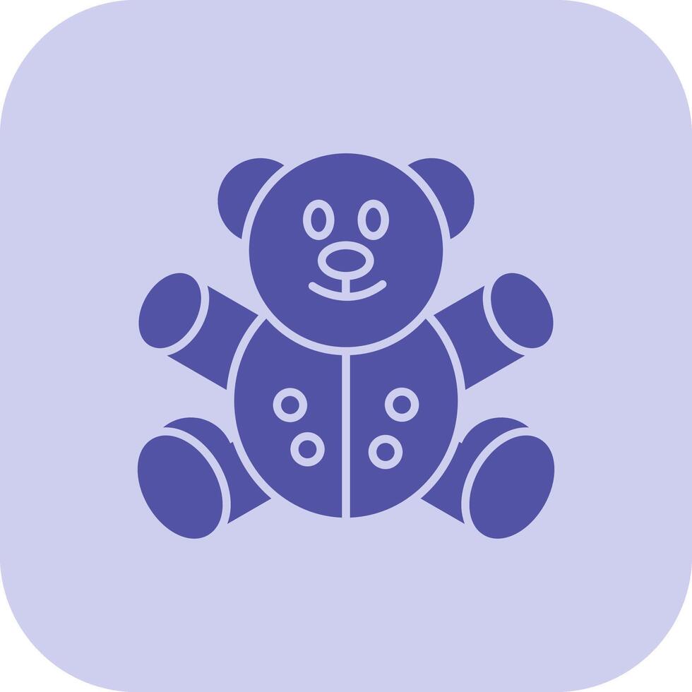Bear Glyph Tritone Icon vector