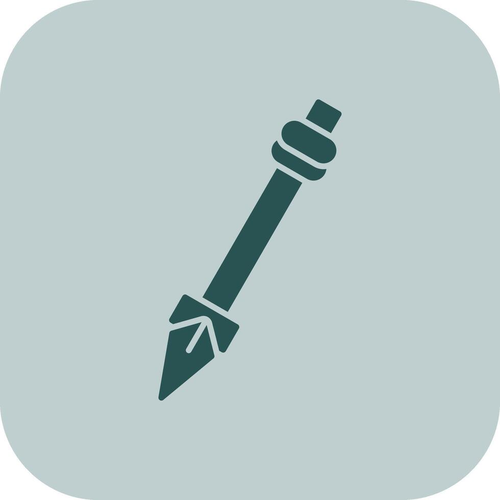 Spear Glyph Tritone Icon vector